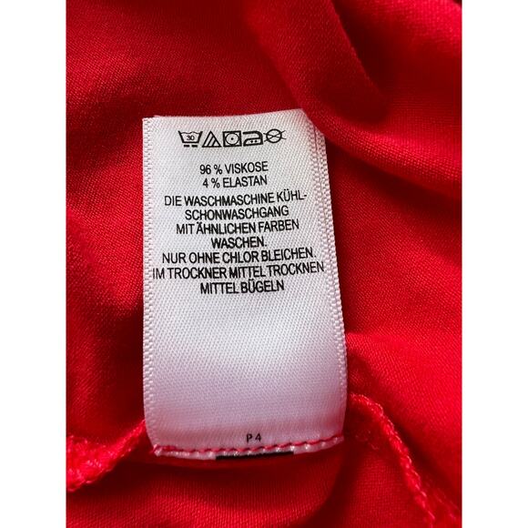 NWT Cynthia Rowley Halter Pull On Red Orange Stretch Cross Back Dress Size XS - Picture 11 of 12